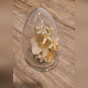 Vtg Michael R. Curzon Floral Glass Dome 💐